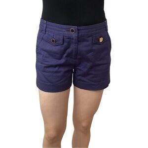 Marc by Marc Jacobs Shorts Preppy Purple Cotton Twee Nautical Size 6 Small